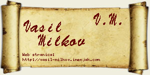 Vasil Milkov vizit kartica